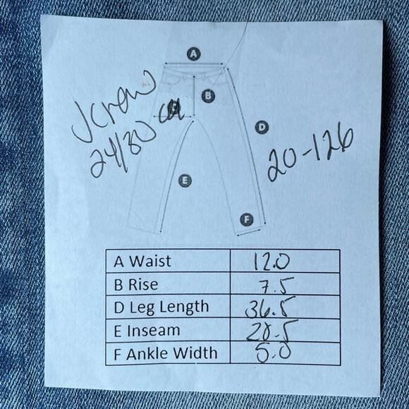 J CREW LOW RISE BOHO WESTERN STRETCH LIGHT WASH SKINNY JEANS 24 30 SMALL - Picture 7 of 7